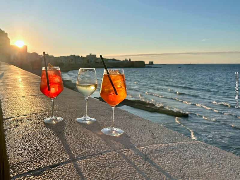 At day's end, on a seawall on southwestern Sicily.